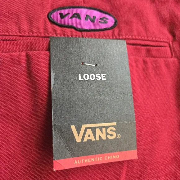Vans Authentic Knost La Curren Chino Loose Fit Women Red Cotton New 042026 - Picture 11 of 11